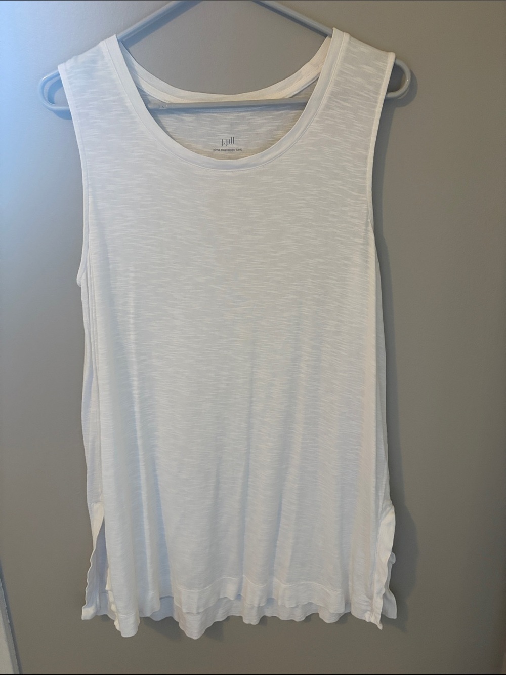 J Jill White Sleeveless Tunic Top Medium